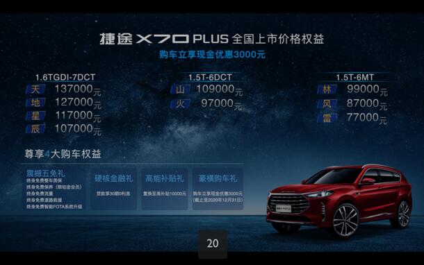 售价7.70万起，“强者座驾”捷途X70 PLUS鲁豫地区正式上市