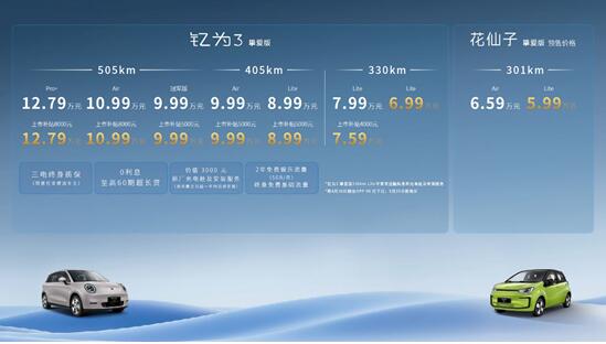 海鸥、缤果迎来最强对手，江淮钇为3挚爱版上市，6.99万元起