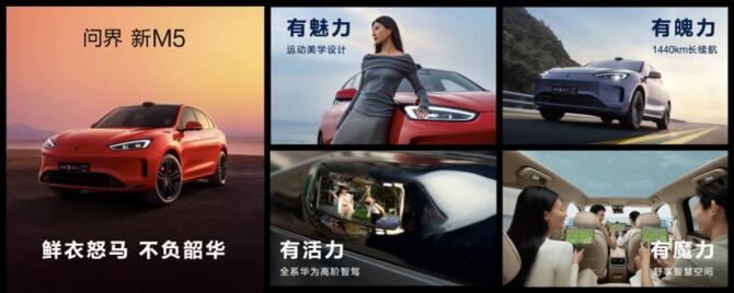 问界新M5惊艳上市，全系标配HUAWEI ADS2.0引领智能安全新风尚