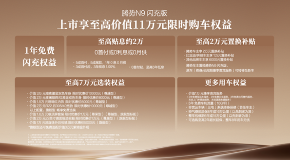 纯电续航420km+闪充，腾势N9闪充版上市，40.98万元起